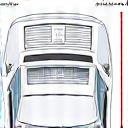 A diagram showing the correct placement of the vignette on a car's windshield.
